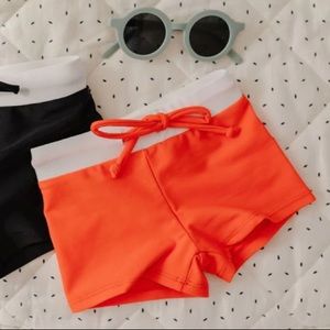 NWT Joss + J salty bright orange baby euro shorts swim trunks 🧡